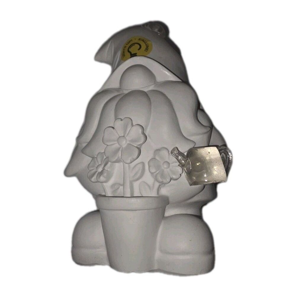 Target Bullseye Playground White Ceramic Solar Light Up Gnome Watering Can DIY